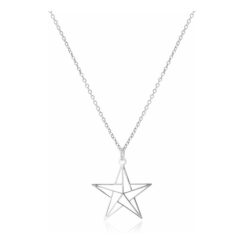 Anamora Dije Mujer Plata 925 Origami Estrella Cadena