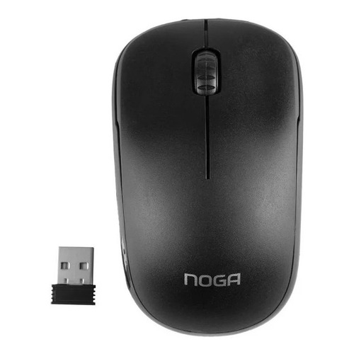 Mouse Optico Inalambrico Noga Ngm-22 Ambidiestro C Color Negro