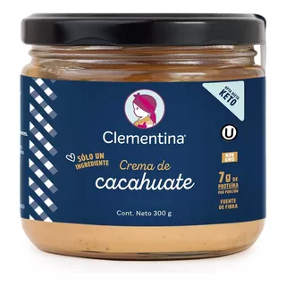 Crema De Cacahuate Keto Clementina 100% Cacahuate Sin Gluten