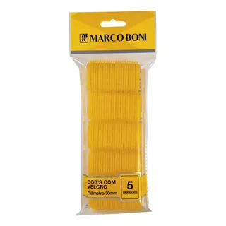 Kit Com 5 Un Formadores De Cachos Com Velcro 30mm Marco Boni Cor Amarelo