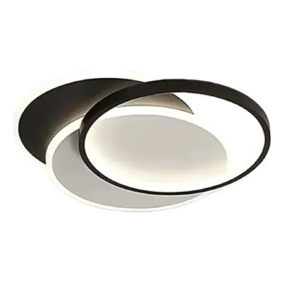 Plafon Led Eclipse 3 Negro Diseño Moderno 45w Cct Lda80045-n Negro