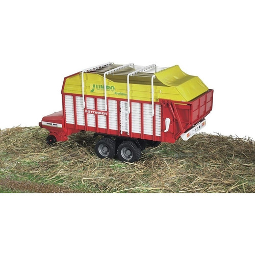 Juguetes Bruder Pottinger Jumbo 6600 Profiline Forage 2214 Color Rojo/Amarillo