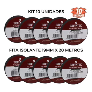 Sibratec Kit 10 Fita Isolante 20 Metros