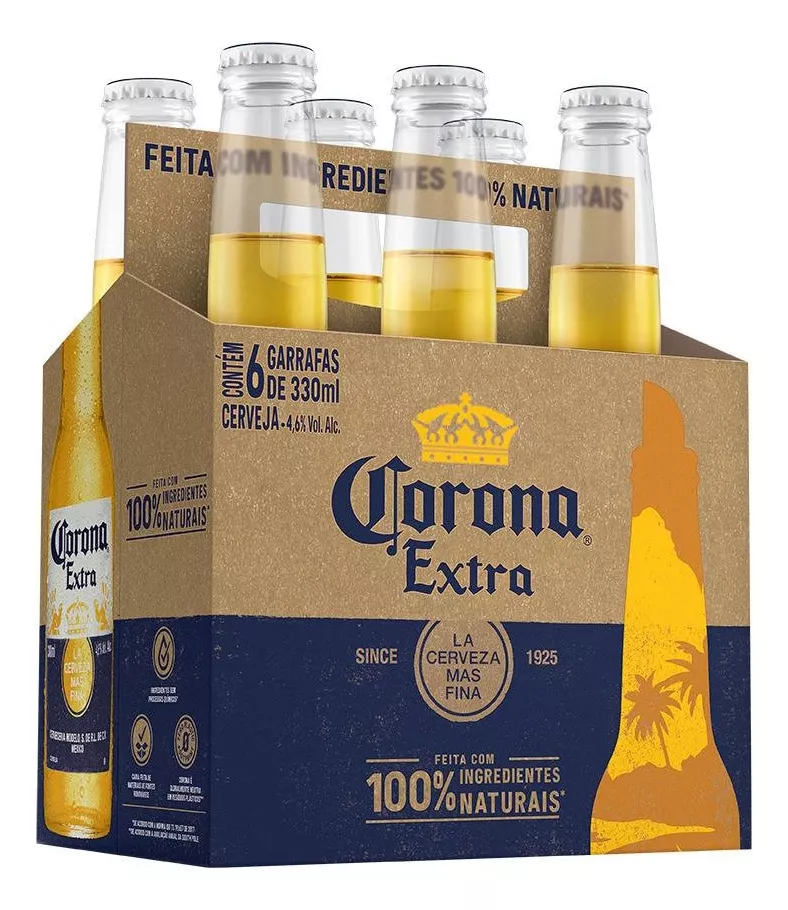 3 PACKS de Cerveja Mexicana Corona Garrafa 330ml Com 6 Unidades (18  unidades TOTAL) em Promoção no Oferta Esperta