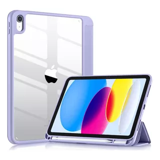 Estuche Smart Case Cristal Para iPad Decima 10.9 + Vidrio 