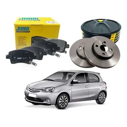 Kit Disco Pastilha Dianteira Etios 1.3 1.5 2012 A 2016