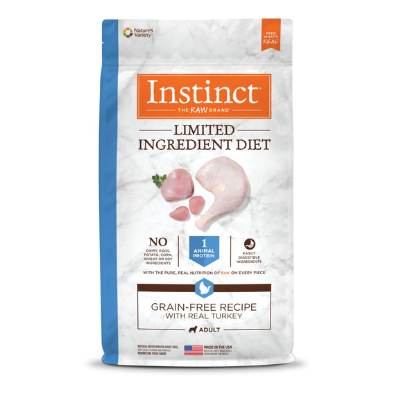 Alimento Instinct Limited Ingredient Diet para perro adulto todos los tamaños sabor pavo en bolsa de 10kg