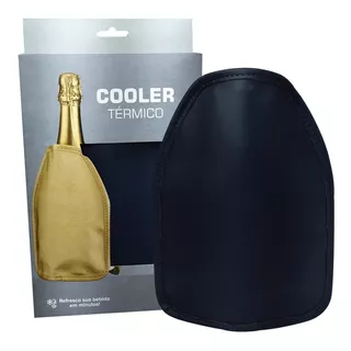 Cooler Bolsa Térmica Azul Marinho Com Gel Vinho Espumante