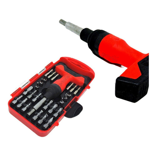 Juego Set Destornillador Mango T 25 Piezas Ph Torx Pl Estuch