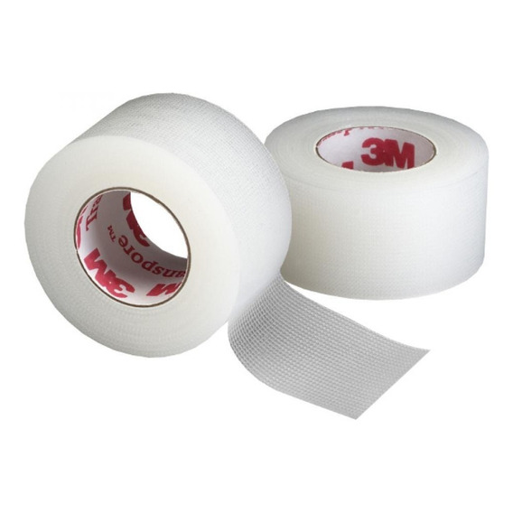 Cinta Transpore 3m 2.5cms 1 Pulgada Caja C/12 Rollos 