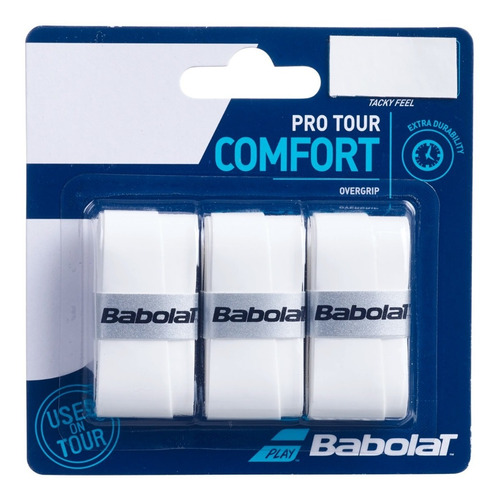 Blister X 3 Cubre Grips Babolat Pro Tour Color Blanco