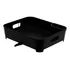 Estante para platos para 10 platos con soporte para cubiertos negro