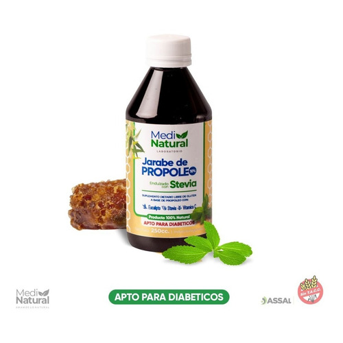 Jarabe De Propóleo Con Stevia Medinatural X 250gr Sabor Neutro