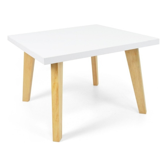 Mesa Infantil Lugo Blanco Patas Pino Natural