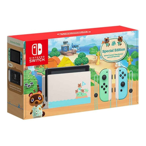 Nintendo Switch 32GB Animal Crossing: New Horizons  color verde pastel y azul pastel