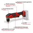 Taladro Angular Inalámbrico Einhell Te-ad 18 Li  Solo Rojo