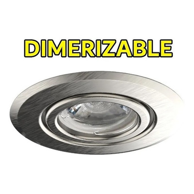 Spot Embutir Movil Acero Dicroica Led 7w Dimerizable
