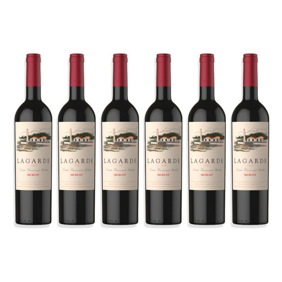 Vino Lagarde Tinto Merlot 750ml Luján De Cuyo Mendoza X6u