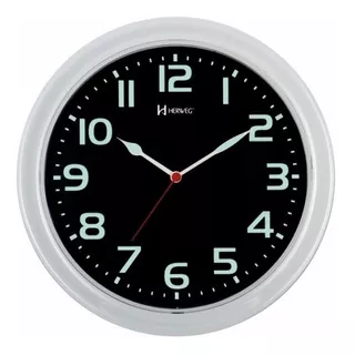 Relógio Parede 30 Cm Herweg 660016 Branco Fluorescente