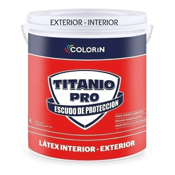 Pintura Latex Interior Exterior Colorin 20l Titanio Yanina