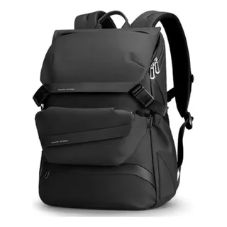 Mochila Bolsa Combo 2 Em 1 Notebook 15,6  Mark Ryden Preto Liso