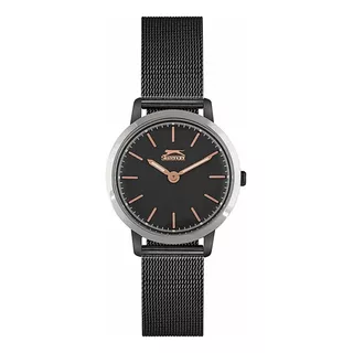 Reloj Slazenger Mujer Sl-9-6238-3-03 /relojería Violeta Color De La Correa Negro