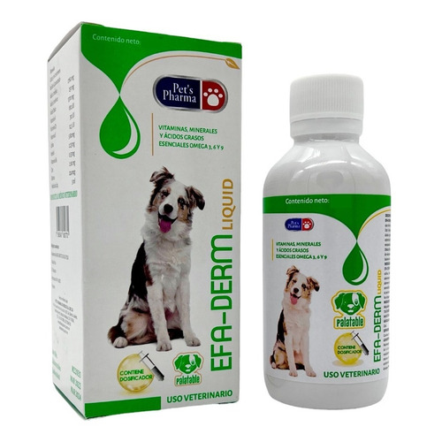 Efa-derm Liquid 237 Ml Ages Omegas vitaminas Pet's Pharma