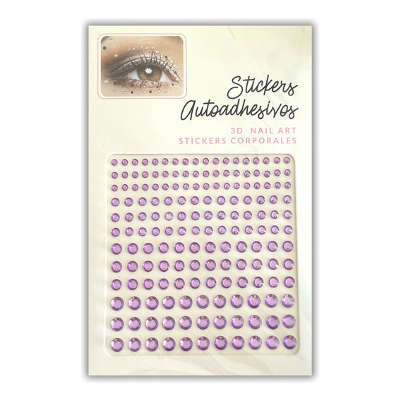 Strass Face Stickers Cristales Rostro Ojos  Rosado Pink 