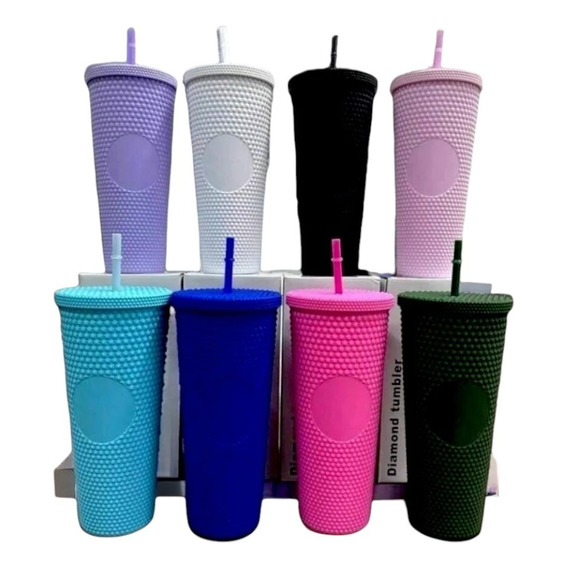 15 Vasos Termos Doble Pared 30oz Tapa Con Popote Mayoreo