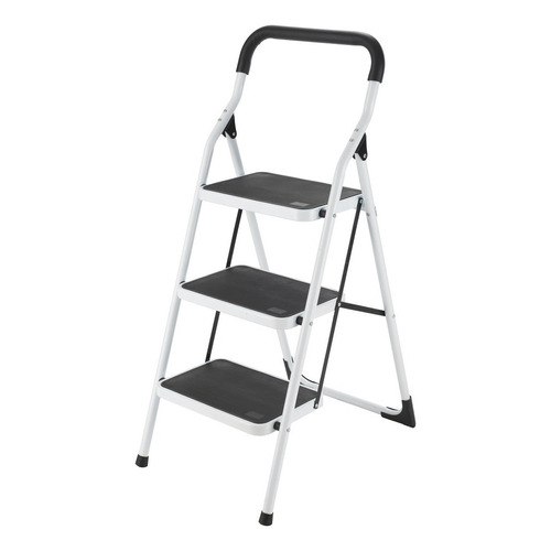 Escalera De Acero Inoxidable Tijera Surtek Ett3 Blanco