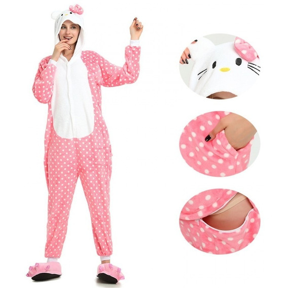 Pijama Mameluco Disfraz Cosplay Hello Kitty Adulto Sanrio