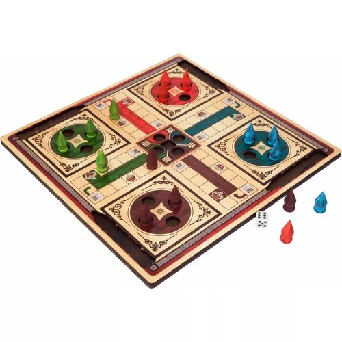 Jogo Tabuleiro Super Ludo Trilha Jogos Clássico de Cartas, Magalu Empresas