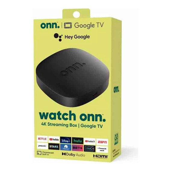 Onn Tv Box 4k Streaming Convertidor Smart Tv Comando De Voz