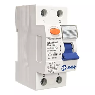 Interruptor Disyuntor Diferencial Baw Modular 25a 30ma