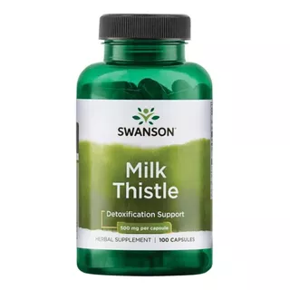 Swanson Milk Thistle Silimarina, Cardo Mariano 500mg 100 Caps Protector Hepatico 