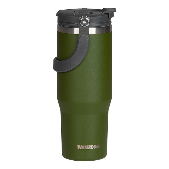 Vaso Térmico Waterdog Zumo 900ml Hermetico Manija Doble Pico Color Verde Liso