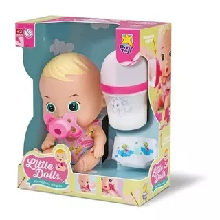 Boneca Little Dolls Com Mamadeira Mágica E Chupeta Com Luz