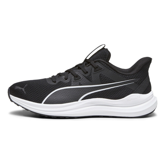 Tenis Unisex Puma Negros Reflect Lite Color Negro Diseño De La Tela Liso Talla 26.5 Mx