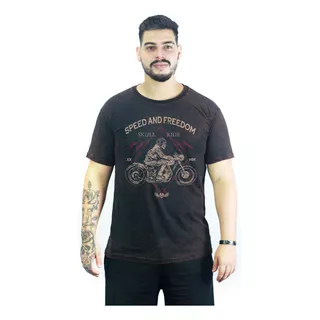 Camiseta Speed And Freedom Motorcycle Harley Royal Enfield