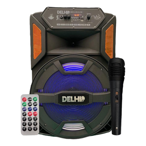 Parlante Portátil Con Bluetooth 15 Pulgadas 5000w Microfono Color Negro