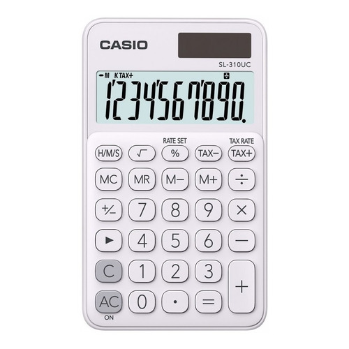 Calculadora Portátil Casio Sl-310uc - 10 Digitos - Colores! Color Blanco