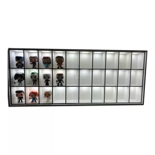 Estante Expositor Funko Pop Iluminado 30 Nichos Horizontal