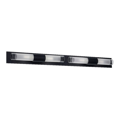 Aplique 4 Luces Punto Negro Diseño Vidrio Con Led G9 1904 Rd