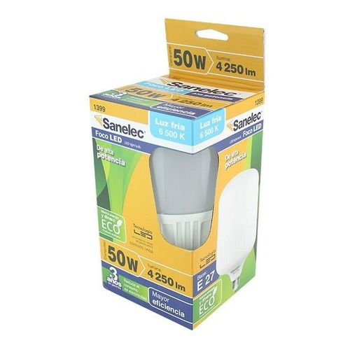 Foco De Alta Potencia 50 W - 1399 Sanelec Color de la luz Blanco frío