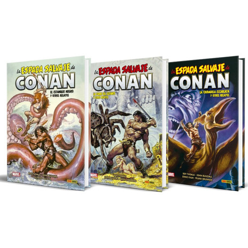 Biblioteca Conan La Espada Salvaje De Conan # 07 El Estanque Negro Y Otros Relatos, De Roy Thomas. Editorial Panini, Tapa Dura En Español, 2021