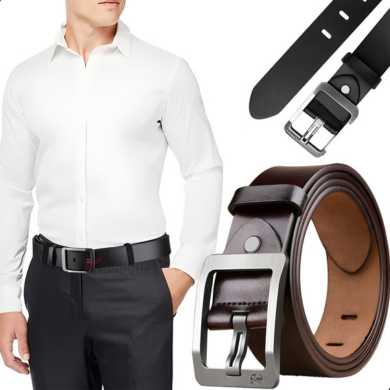 Cinturones Para Hombre Cuero Tamaño Ajustable Casual Antiguo