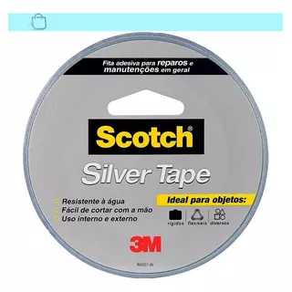 Fita Silver Tape Cinza Scotch 45mm X 5m