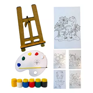 Kit Pintura Infantil 15 Peças - Brinquedo Colorir Diversão