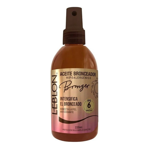 Aceite Bronceador Bronzer Fps 6 | Leblon | 220 Ml