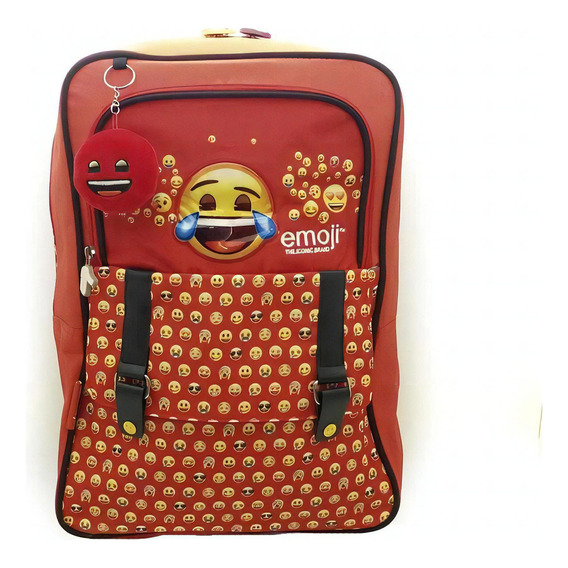 Mochila Tsum Tsum Espalda 16 Pulgadas Cresko Tt836 Color Rojo Diseño de la tela Emoji